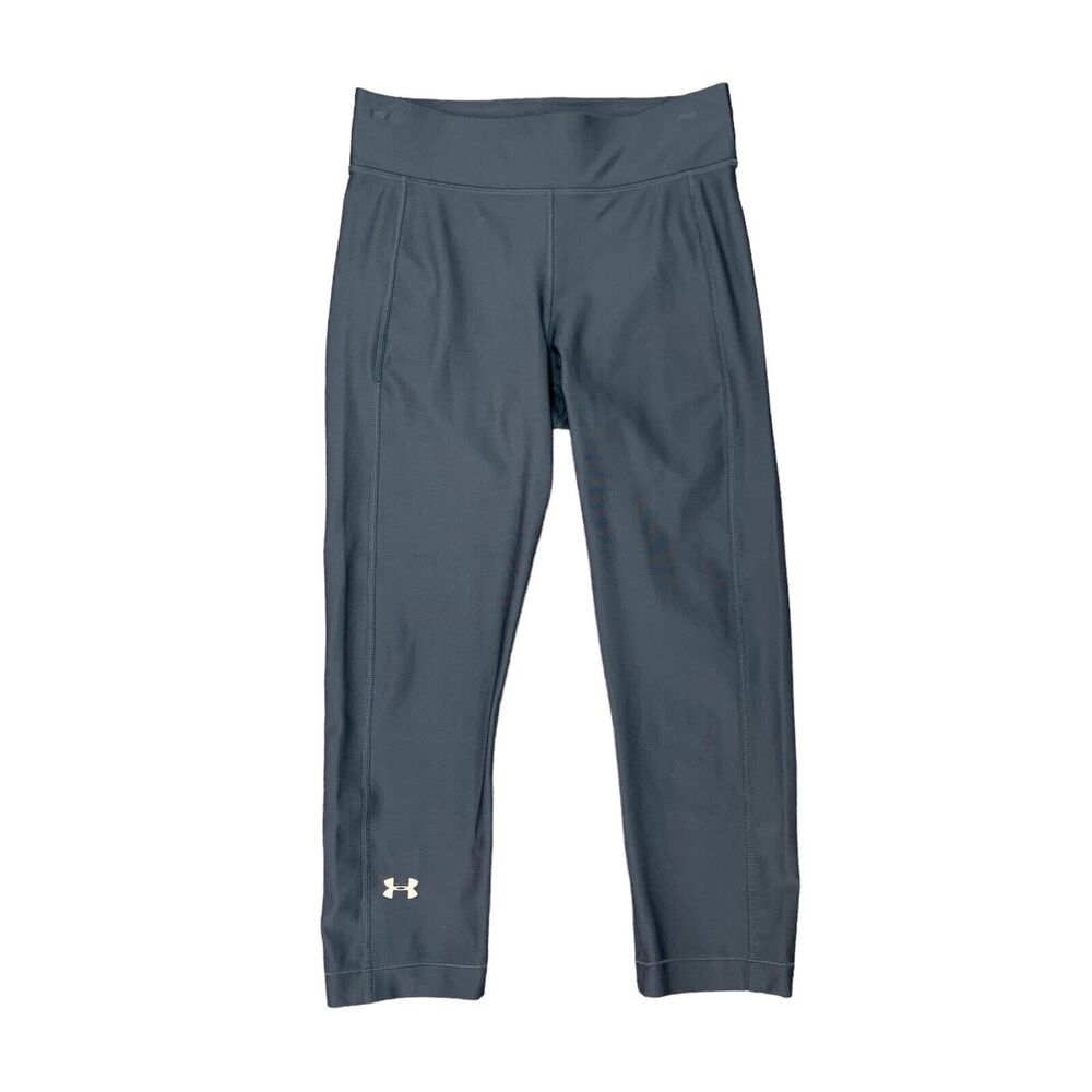 Under Armour HeatGear Compression Legging Women S Small Shark Blue Pull On Capri